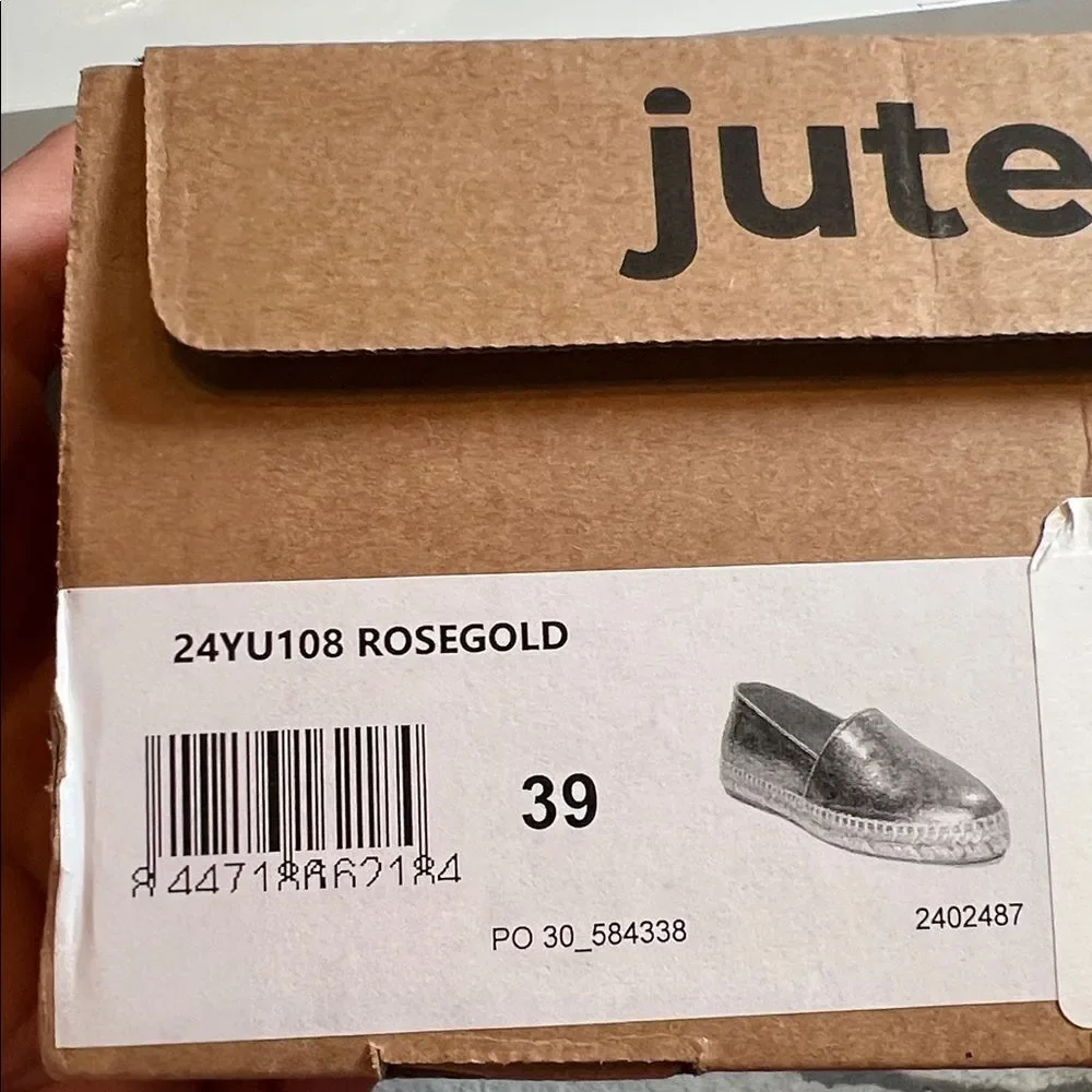 JUTELIA Women’s Made in Spain Espadrilles - Leather  Rosegold